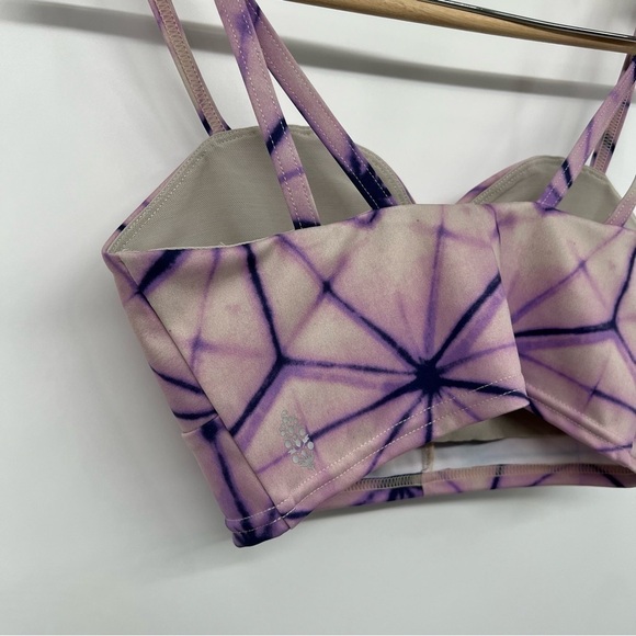 Free People Double Take Cropped Cami In Purple Combo - Picture 5 of 12